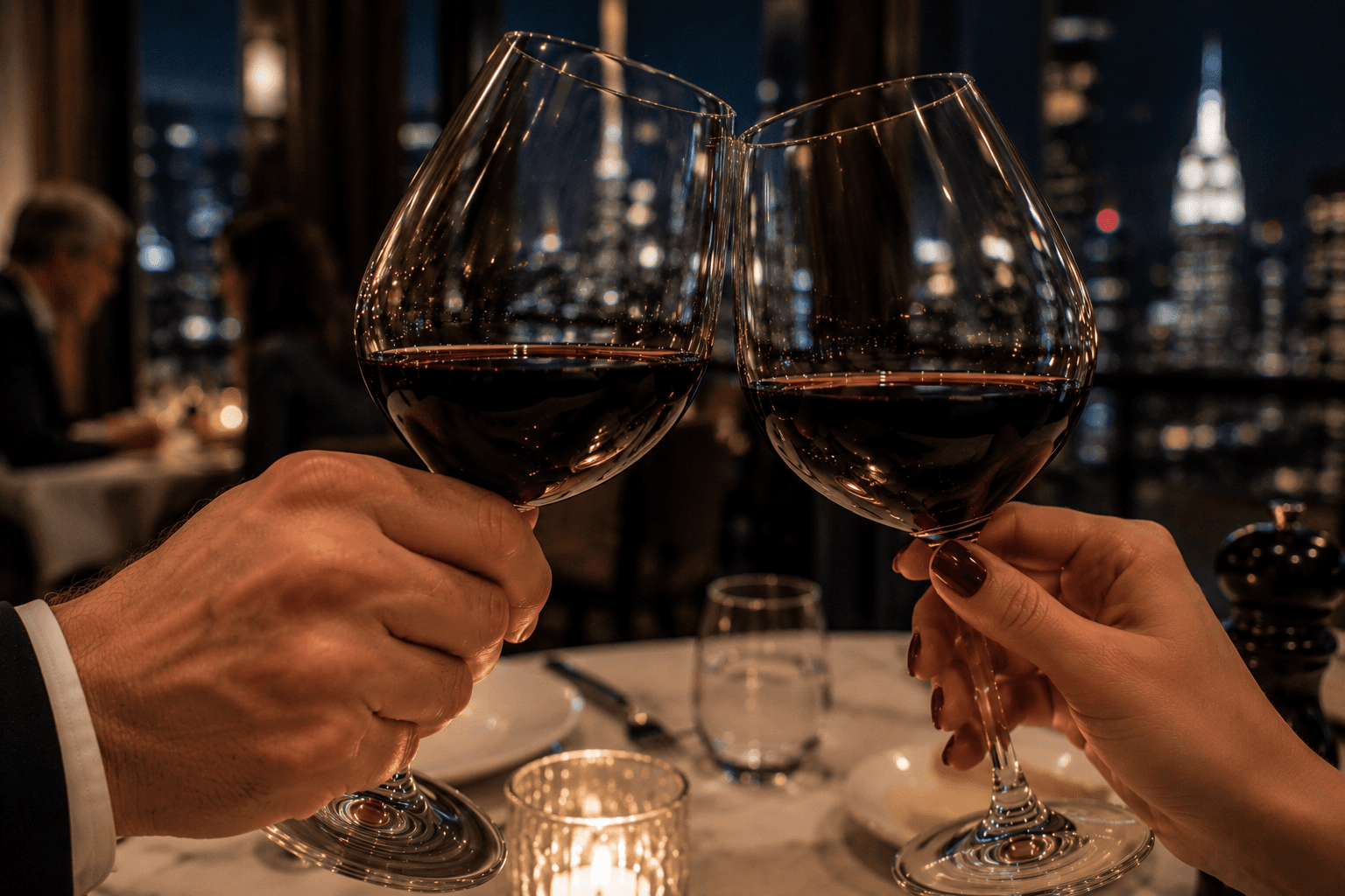 A glass of wine
