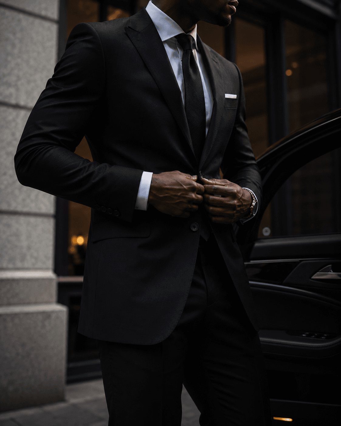 Tailored jacket and fine materials
